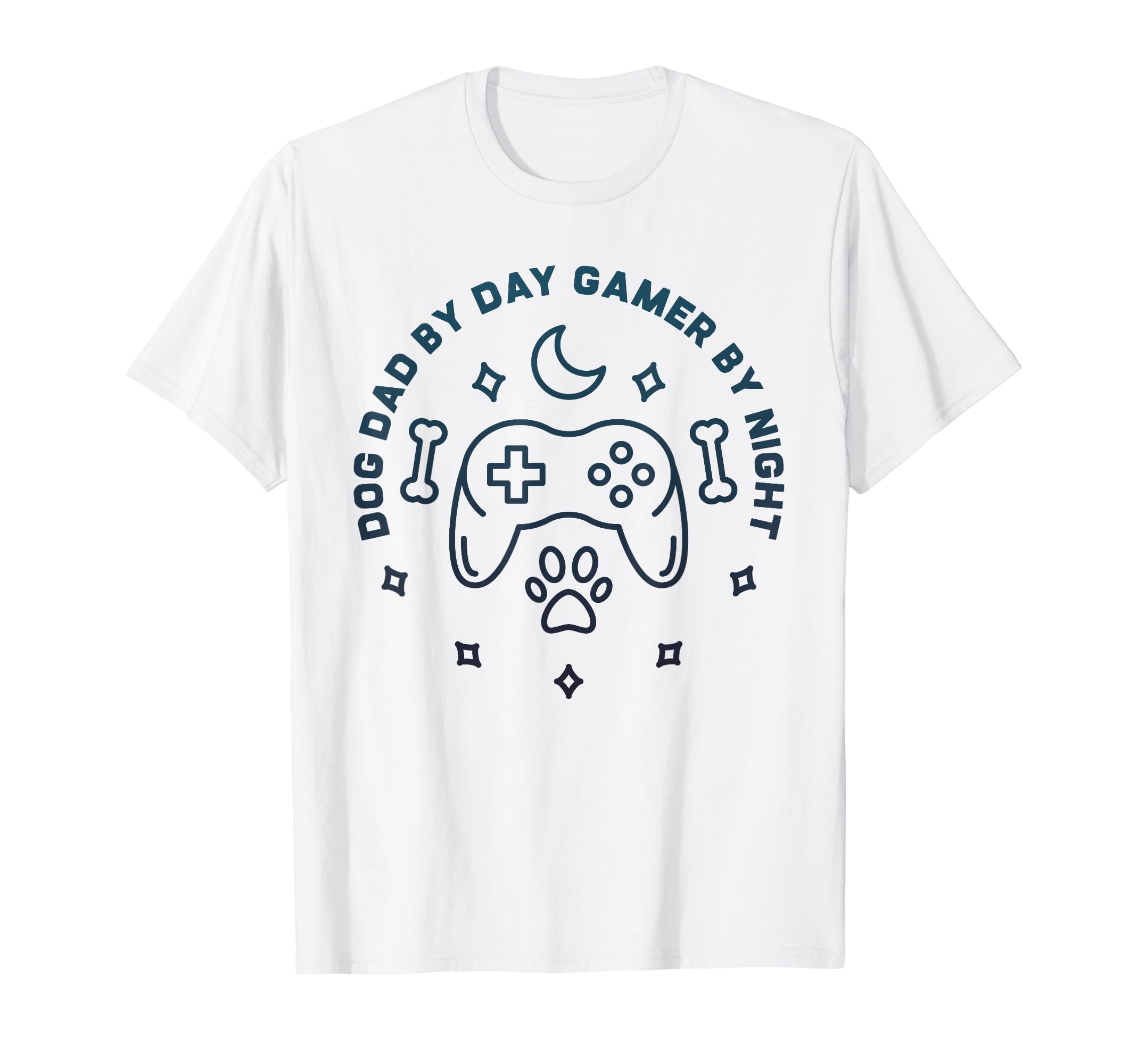Dog Dad Day Gamer Night Video Games T-Shirt - Graphic Print Men Women - T-Shirt, Sweatshirt, Hoodie