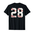Number 28 Backside Baseball Favorite T-Shirt - Trendy Graphic Unisex - T-Shirt, Sweatshirt, Hoodie