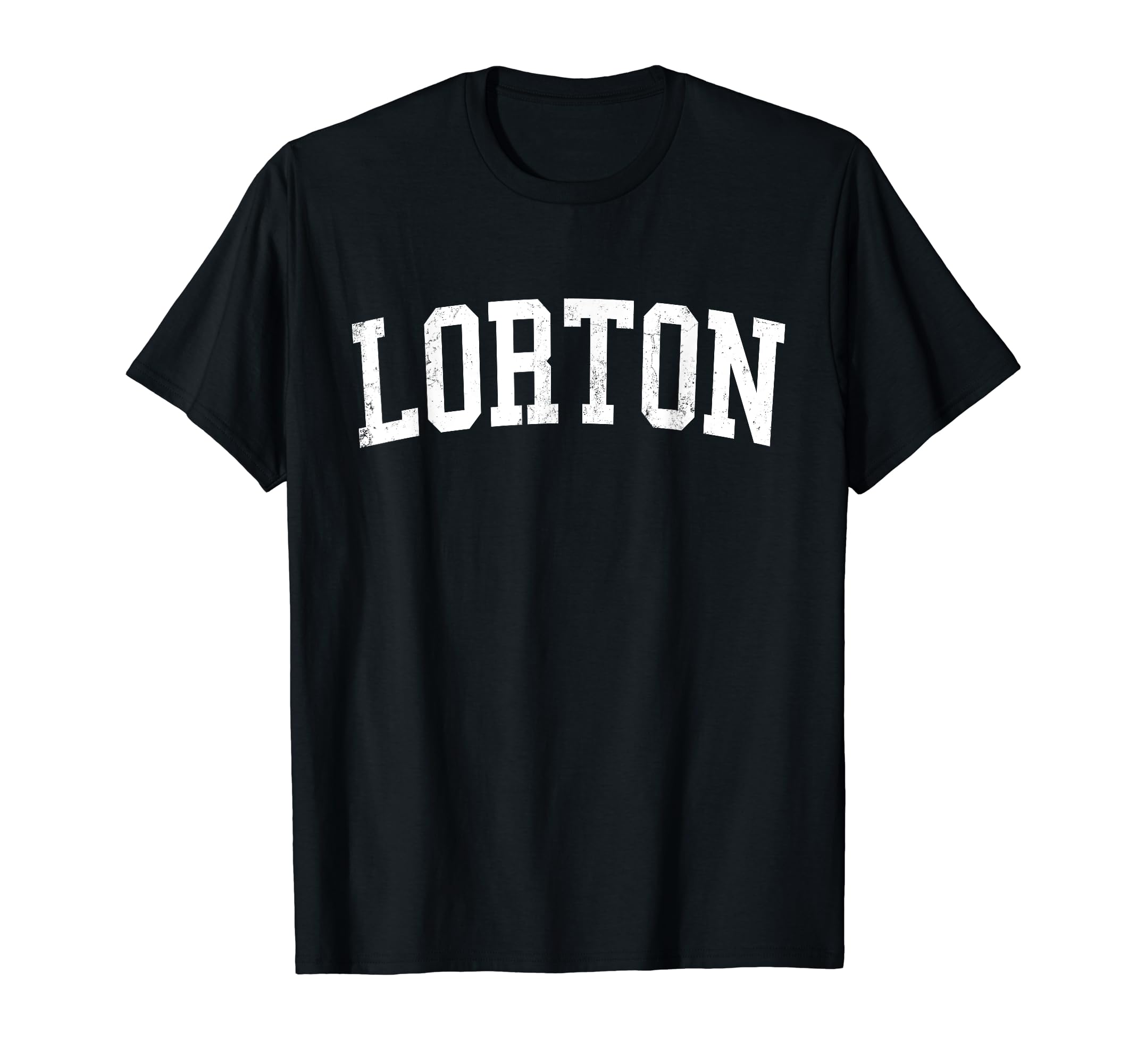 Lorton Va Distressed White Varsity T-Shirt - Trendy Graphic Men Women - T-Shirt, Sweatshirt, Hoodie