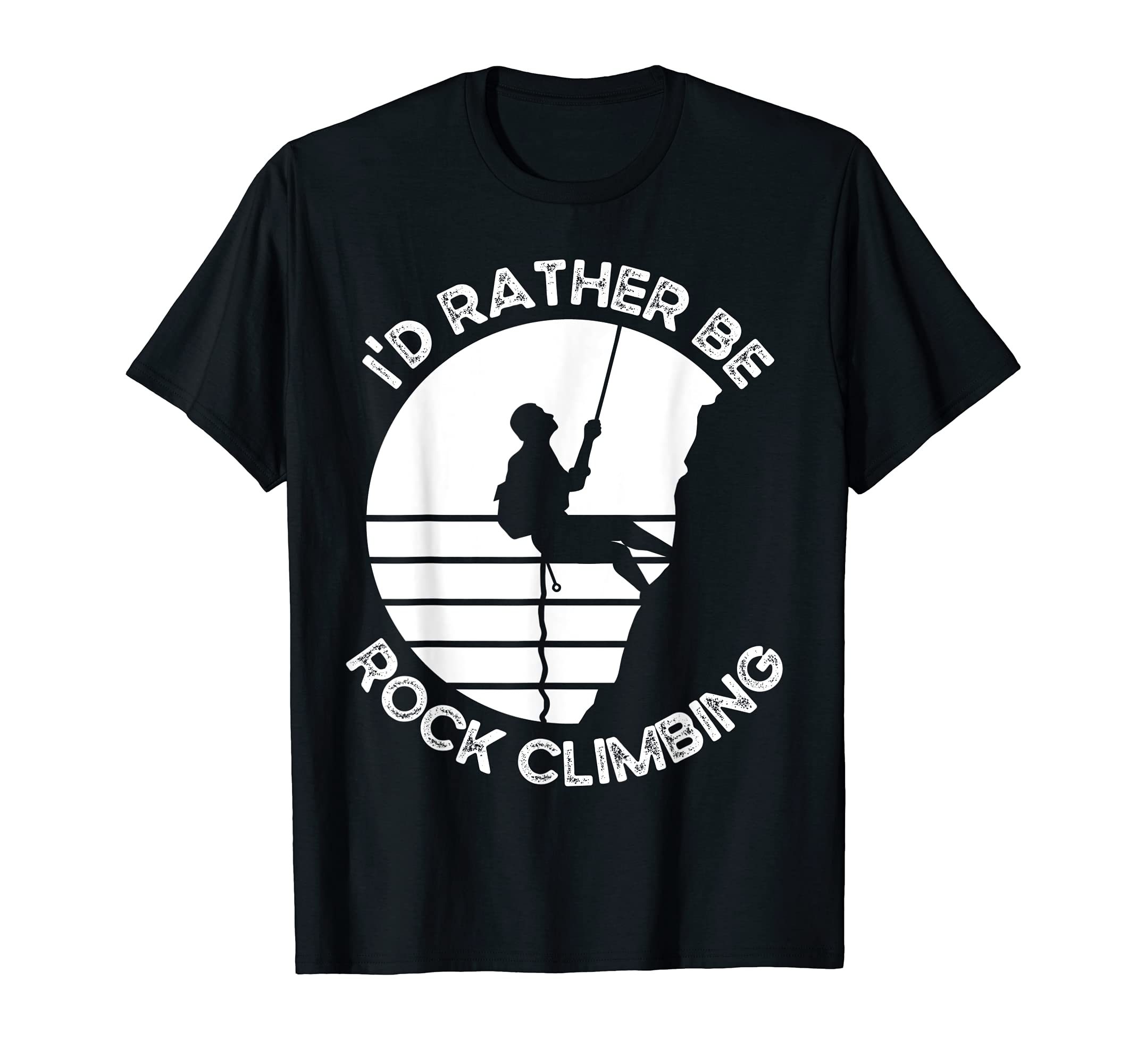Id Rather Be Rock Climbing Sunset T-Shirt - Minimalist Print Men Women - T-Shirt, Sweatshirt, Hoodie