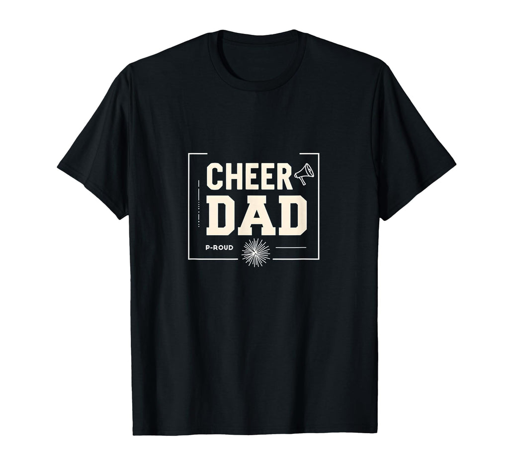 Proud Cheer Dad Megaphone Spirit Pom T-Shirt - Trendy Graphic Men Women - T-Shirt, Sweatshirt, Hoodie