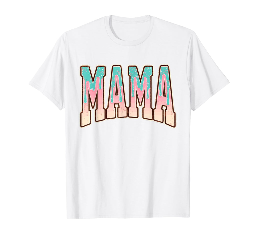 Baseball Drip Mom Ice Cream Drip Mama T-Shirt - Trendy Graphic Unisex - T-Shirt, Sweatshirt, Hoodie