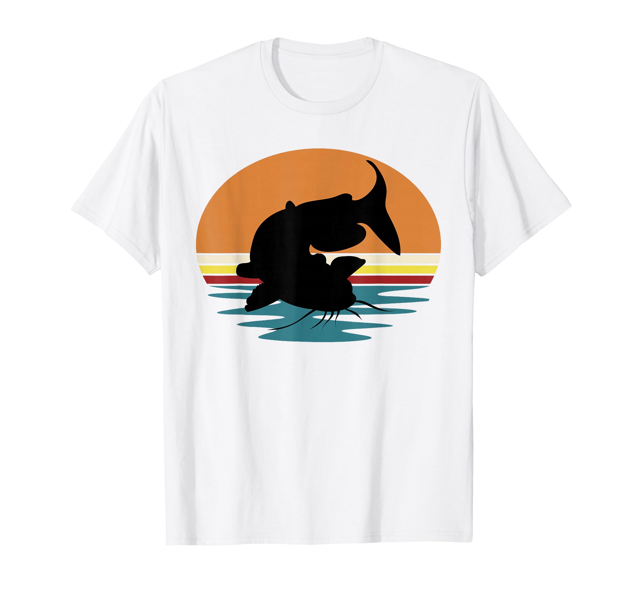 Fishing Catfish Farming Water Sunset T-Shirt - Custom Art Print Unisex - T-Shirt, Sweatshirt, Hoodie