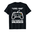 First Fathers Day Level 1 Dad T-Shirt - Minimalist Print Men Women - T-Shirt, Sweatshirt, Hoodie