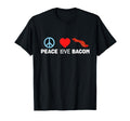 Peace Love Bacon Funny Pork Strips Food T-Shirt - Trendy Graphic Men Women - T-Shirt, Sweatshirt, Hoodie