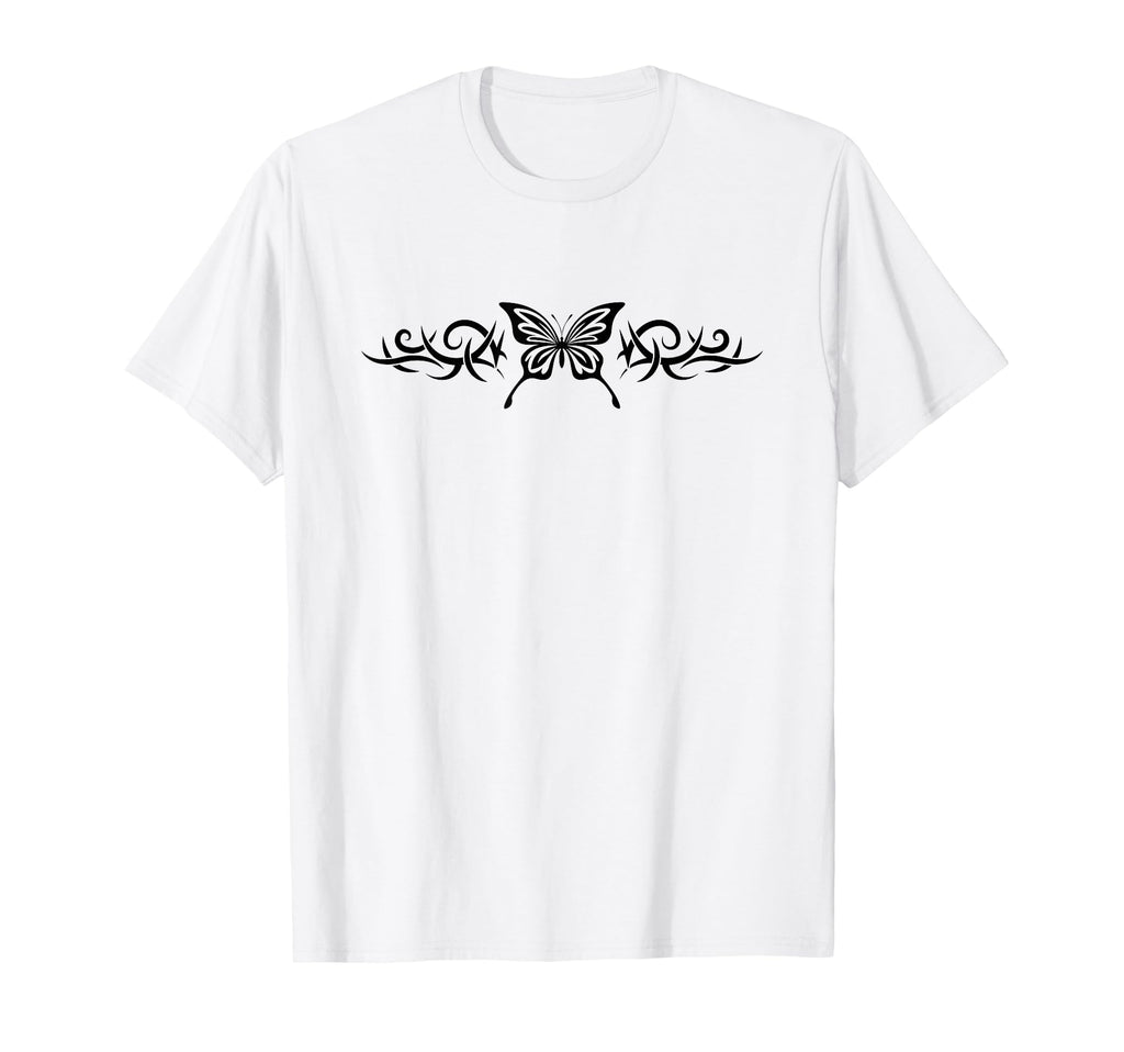 Fairycore Butterfly Tattoo Grunge T-Shirt - Fun Novelty Design Men Women - T-Shirt, Sweatshirt, Hoodie