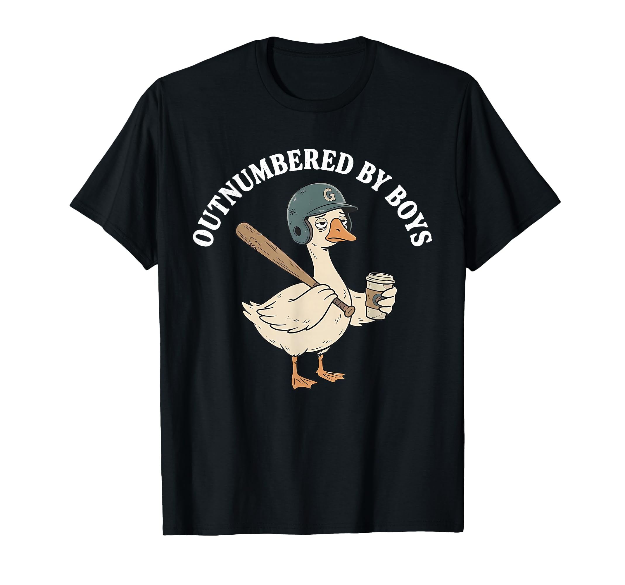 Outnumbered Baseball Mom Funny Goose T-Shirt - Aesthetic Graphic Men Women - T-Shirt, Sweatshirt, Hoodie
