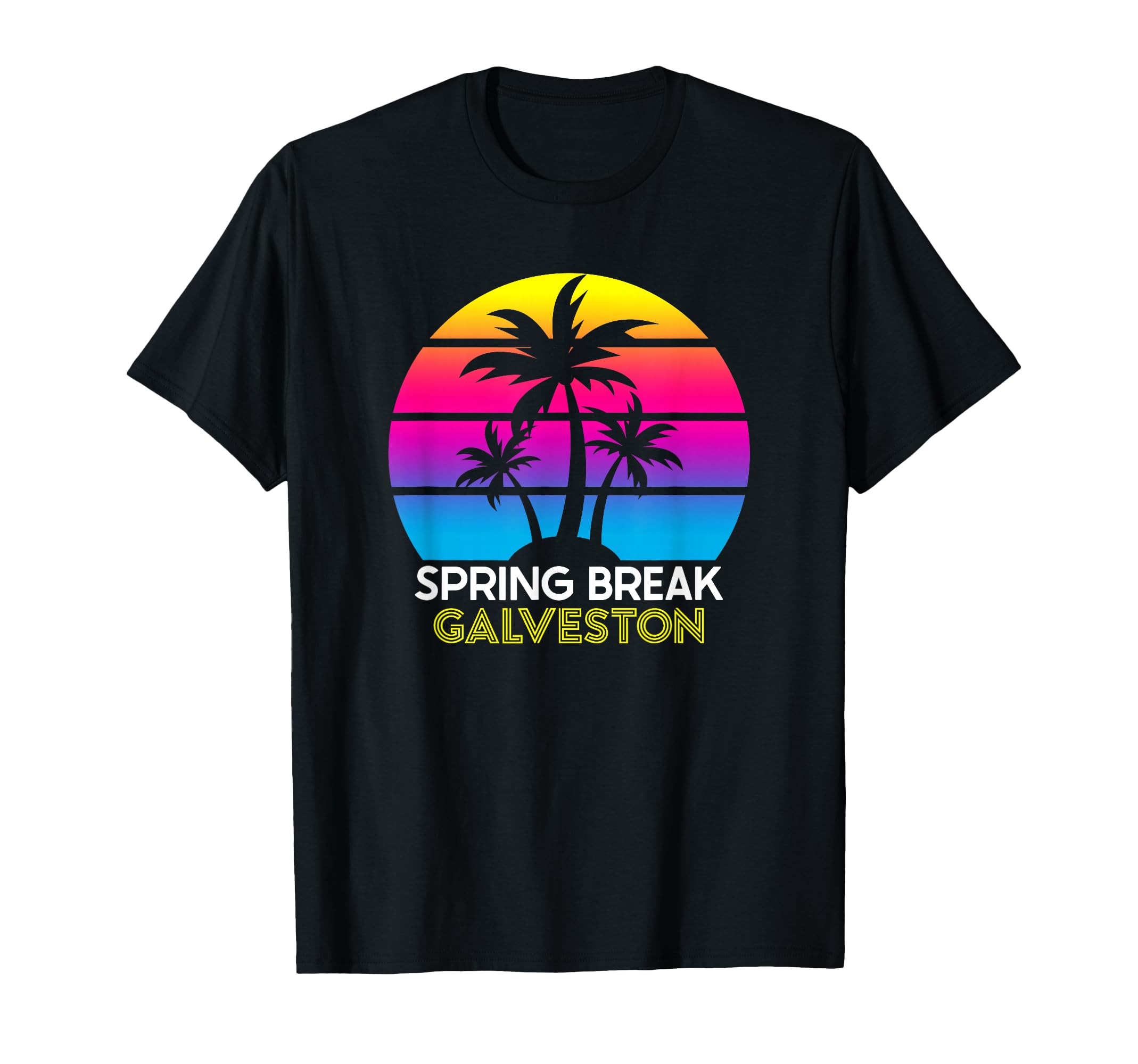 Spring Break Galveston Texas Sunset T-Shirt - Custom Art Print for Adults - T-Shirt, Sweatshirt, Hoodie