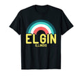 Elgin Illinois Rainbow T-Shirt - Minimalist Print for Adults - T-Shirt, Sweatshirt, Hoodie
