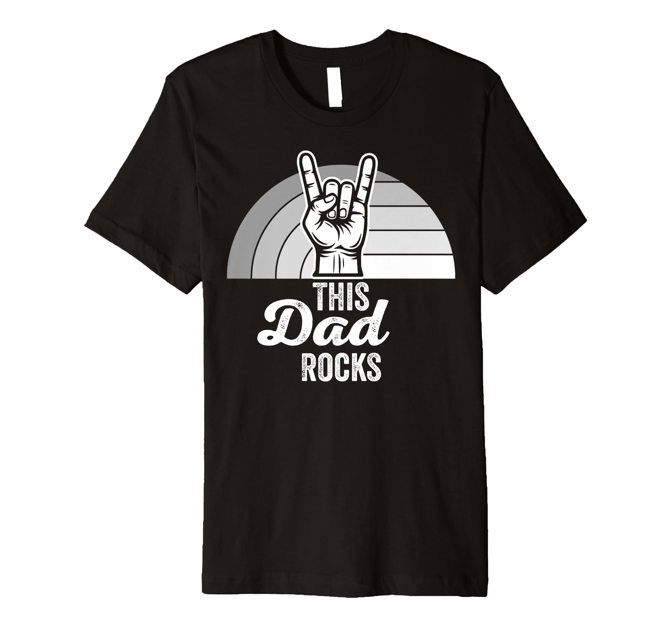 This Dad Rocks Hand Gesture T-Shirt - Trendy Graphic for Adults - T-Shirt, Sweatshirt, Hoodie