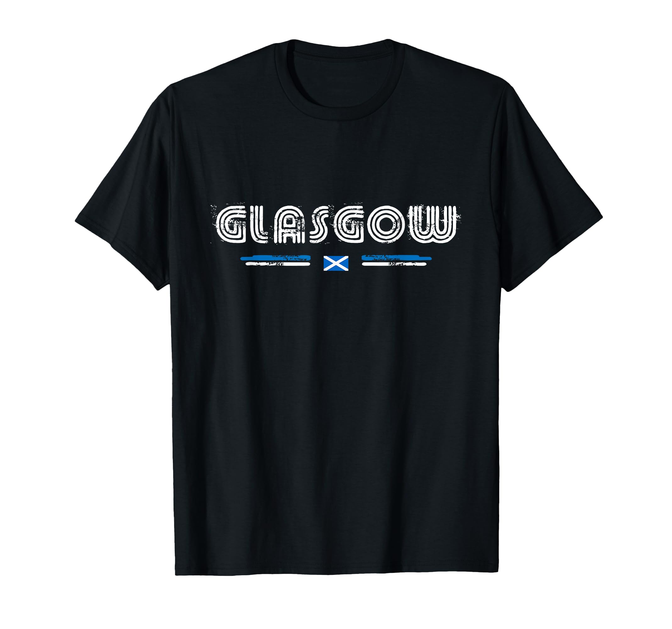 Glasgow Scotland 70S 80S Type T-Shirt - Custom Art Print for Adults - T-Shirt, Sweatshirt, Hoodie