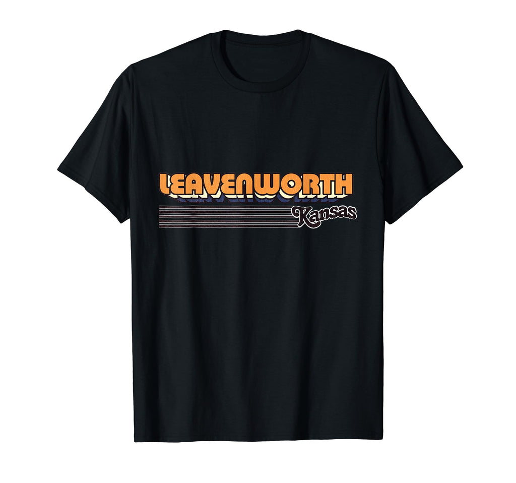 Leavenworth Kansas Stripes T-Shirt - Unique Graphic Unisex - T-Shirt, Sweatshirt, Hoodie