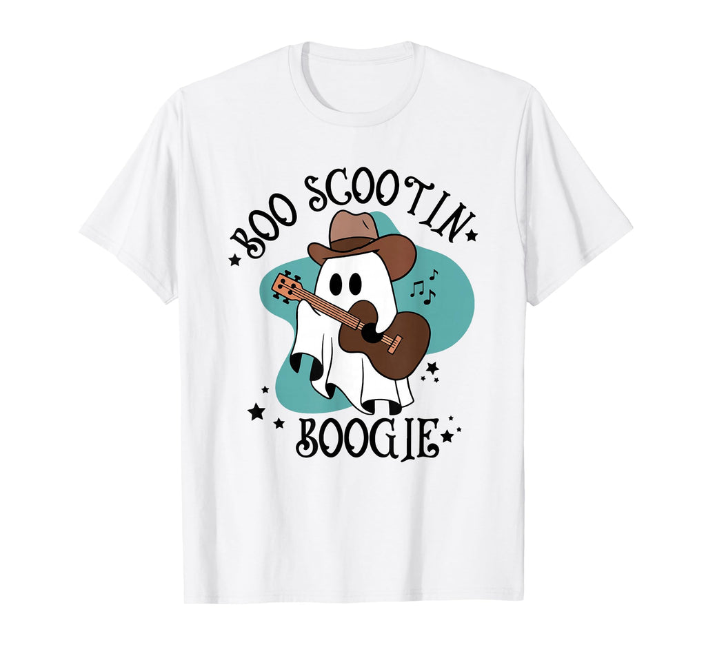 Western Halloween Cowboy Ghost Boo T-Shirt - Graphic Print Men Women - T-Shirt, Sweatshirt, Hoodie