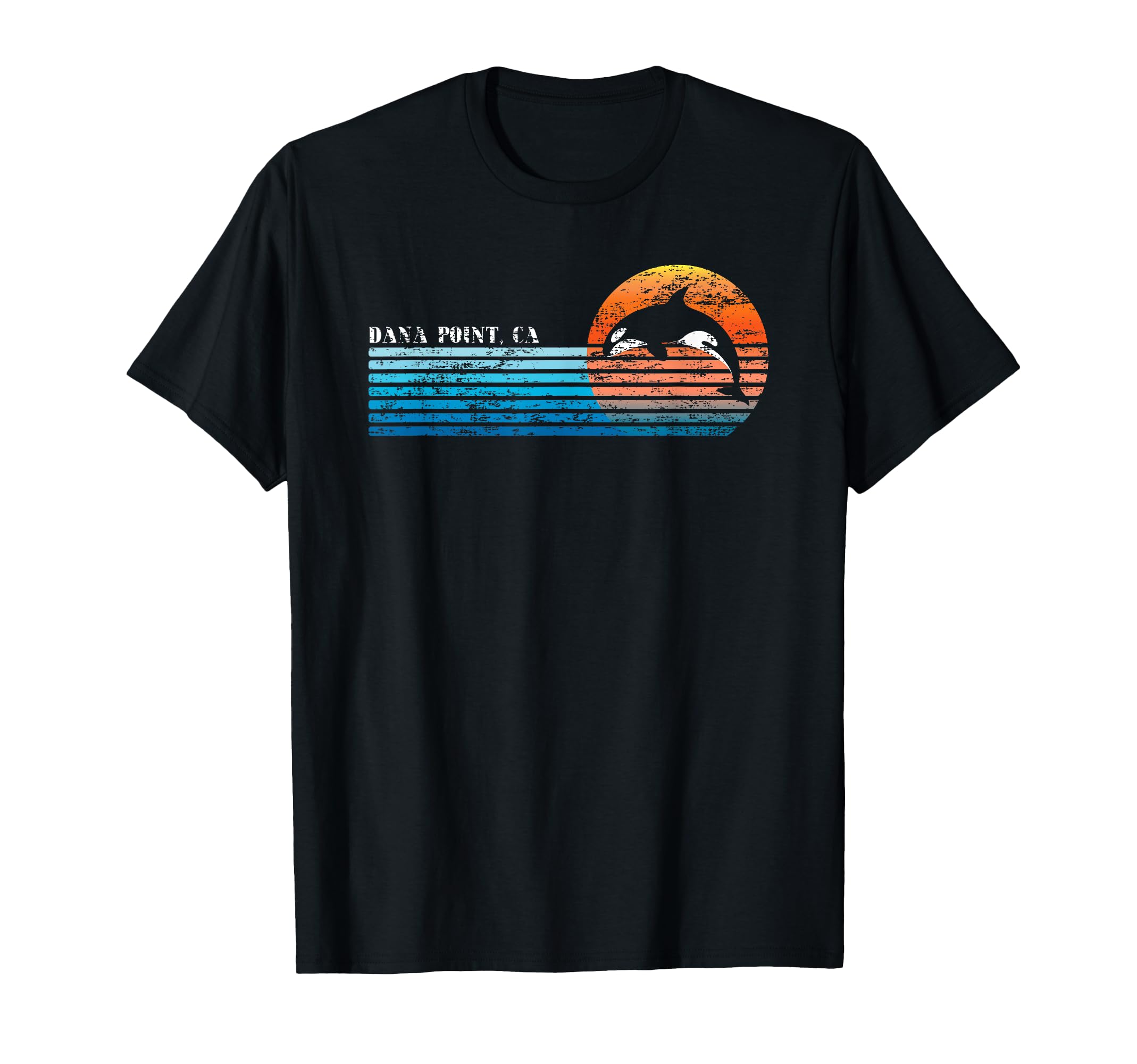 Dana Point Ca 80S Orka Sunset T-Shirt - Aesthetic Graphic Unisex - T-Shirt, Sweatshirt, Hoodie