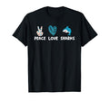 Ocean Animal Shark Love Peace Love T-Shirt - Unique Graphic for Adults - T-Shirt, Sweatshirt, Hoodie