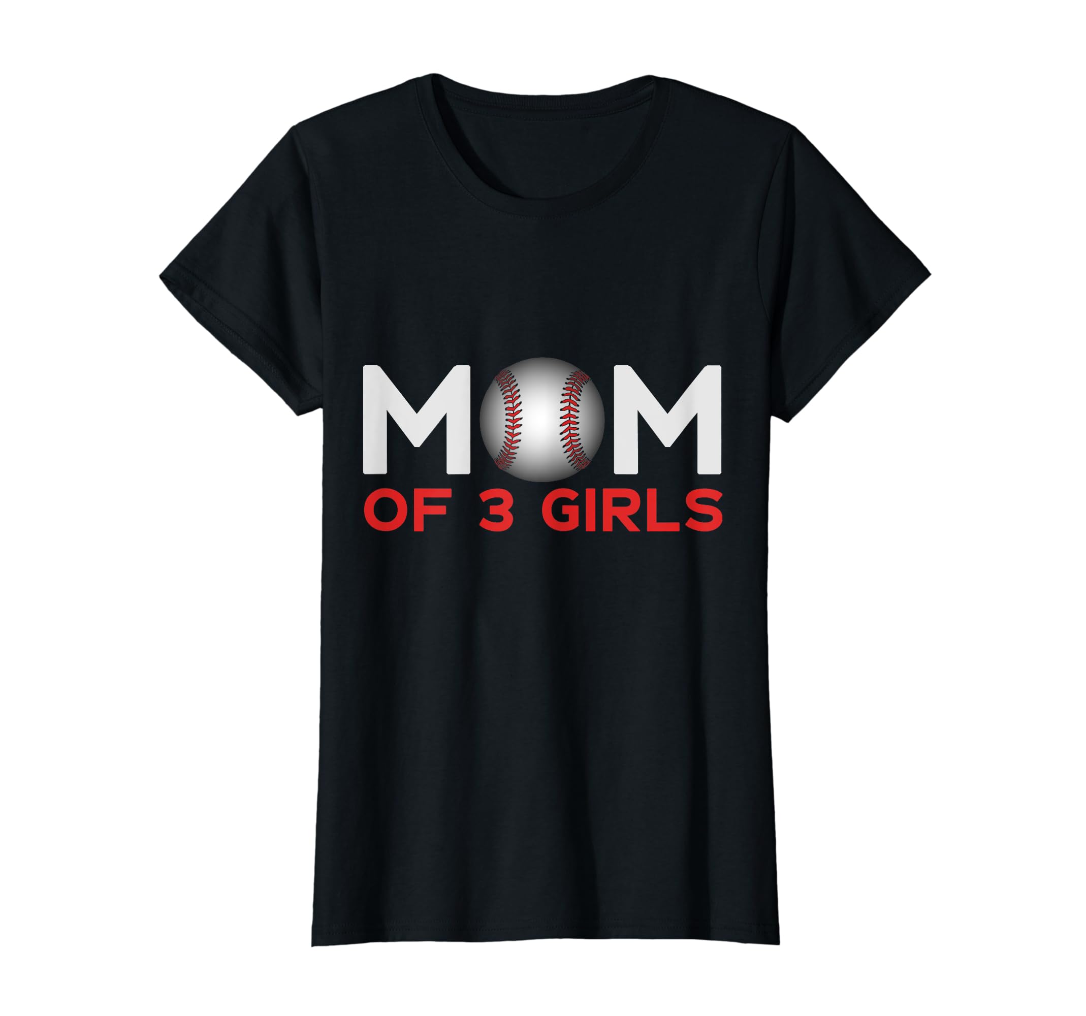Mom 3 Baseball Mothers Day T-Shirt - Custom Art Print for Adults - T-Shirt, Sweatshirt, Hoodie