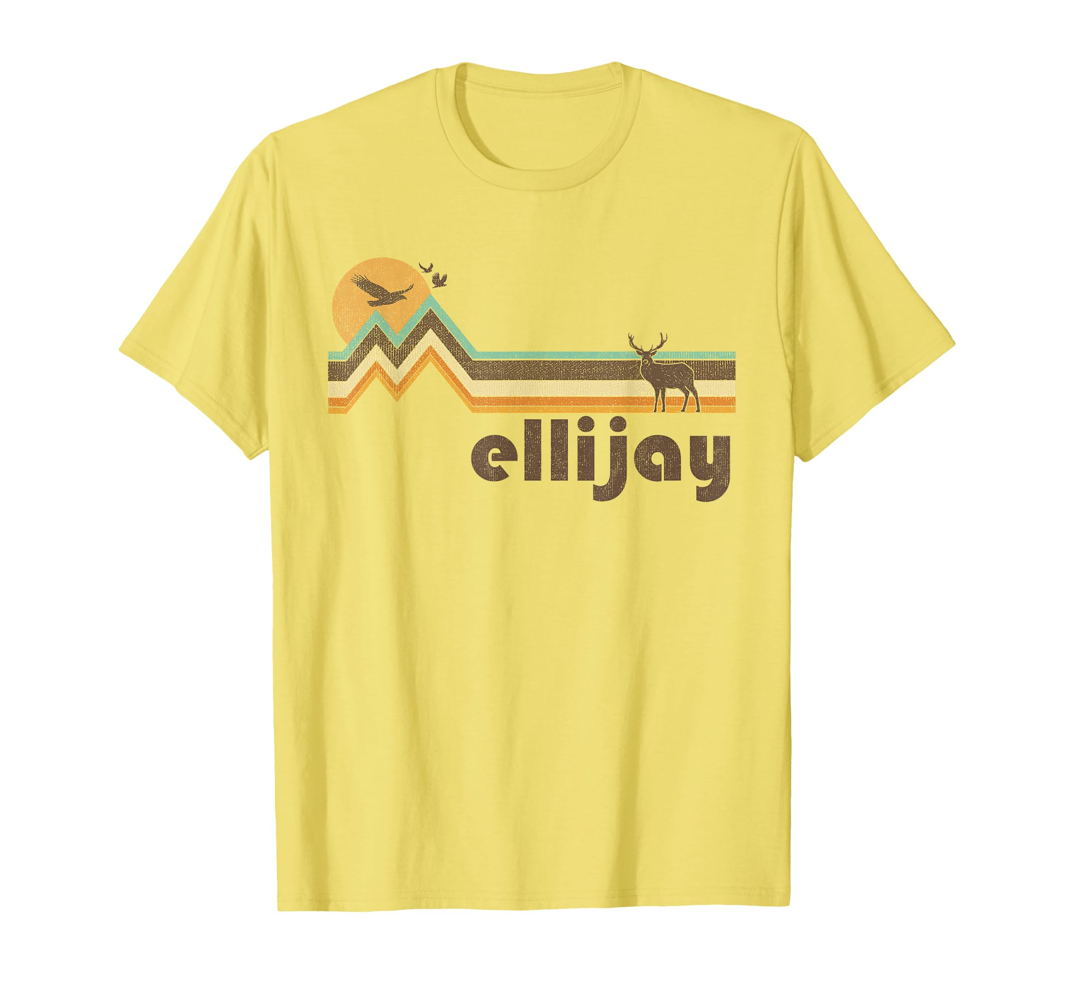 Ellijay Georgia 70S 80S Distressed Gift T-Shirt - Novelty Apparel Unisex - T-Shirt, Sweatshirt, Hoodie