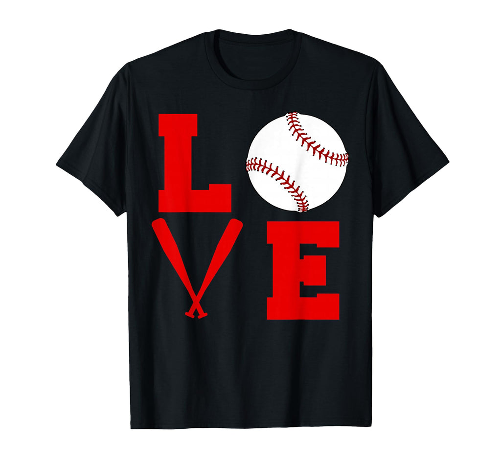 I Love Baseball T-Shirt - Graphic Print Unisex - T-Shirt, Sweatshirt, Hoodie