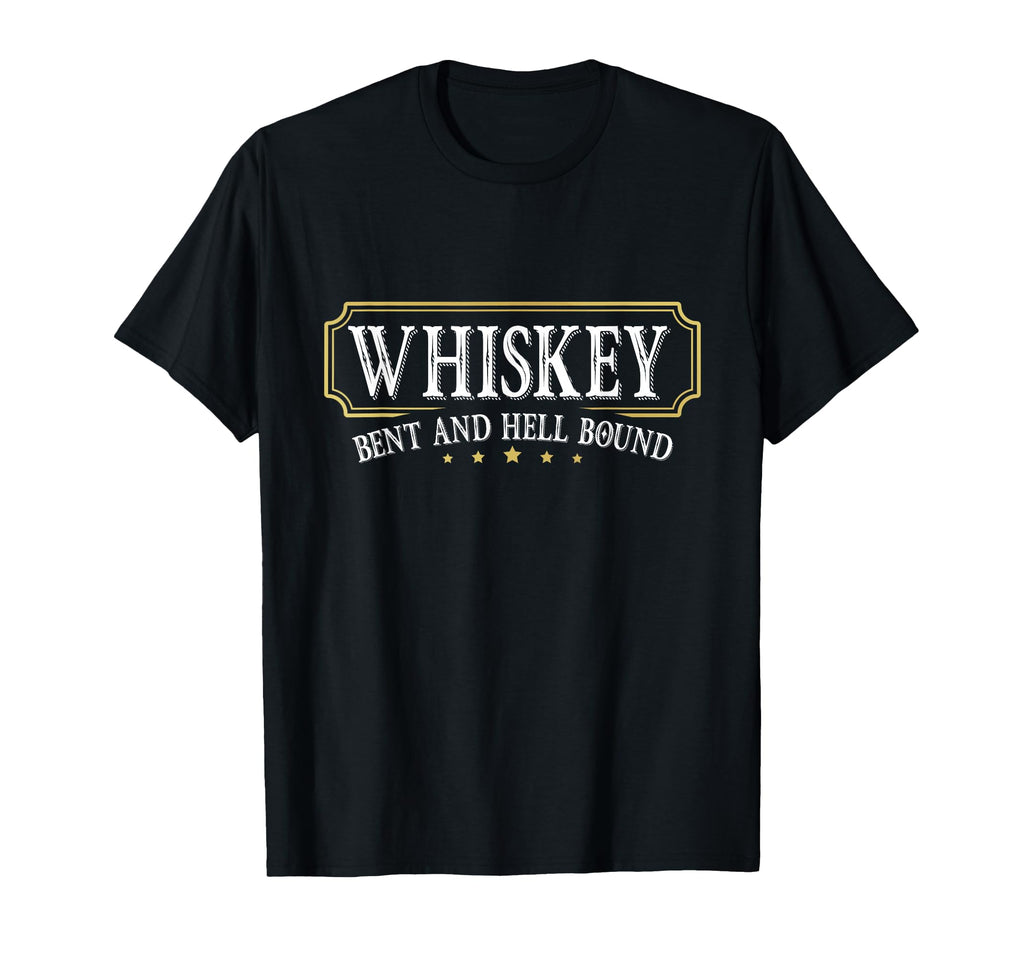 Whiskey Bent And Hell Bound Distressed T-Shirt - Trendy Graphic Men Women - T-Shirt, Sweatshirt, Hoodie