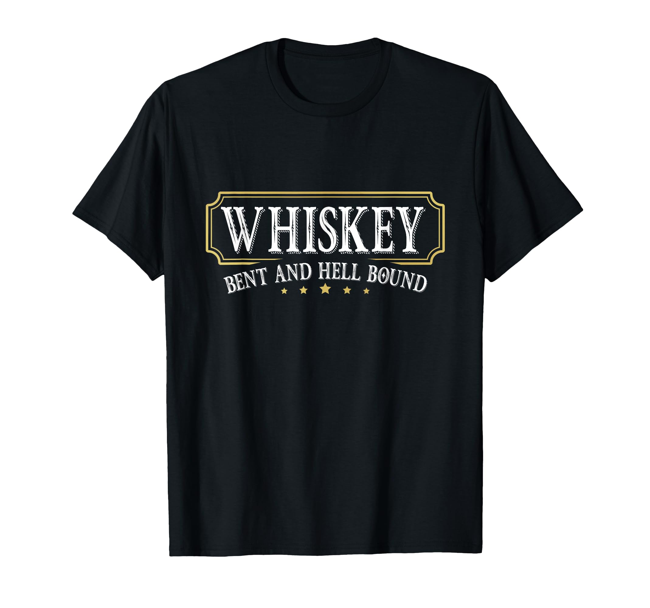 Whiskey Bent And Hell Bound Distressed T-Shirt - Trendy Graphic Men Women - T-Shirt, Sweatshirt, Hoodie