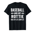Baseball And My Rottie Mama Dog Lover T-Shirt - Graphic Print Unisex - T-Shirt, Sweatshirt, Hoodie