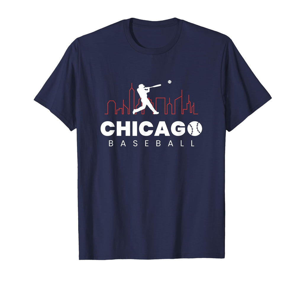 Chicago Baseball Minimalist Baseball T-Shirt - Unique Graphic for Adults - T-Shirt, Sweatshirt, Hoodie