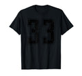 Number 33 Distressed Grunge Jersey T-Shirt - Streetwear Style for Adults - T-Shirt, Sweatshirt, Hoodie