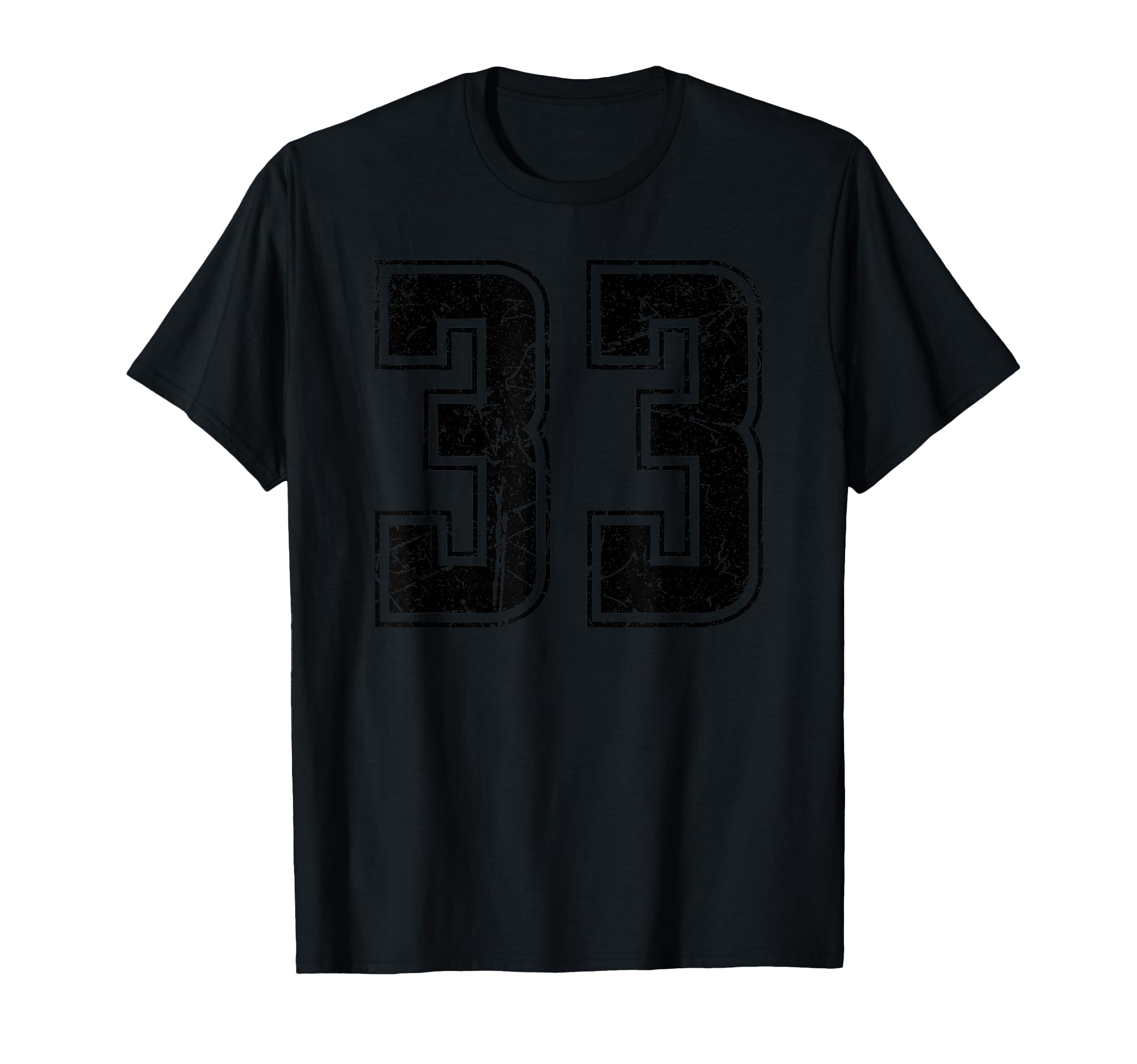 Number 33 Distressed Grunge Jersey T-Shirt - Streetwear Style for Adults - T-Shirt, Sweatshirt, Hoodie