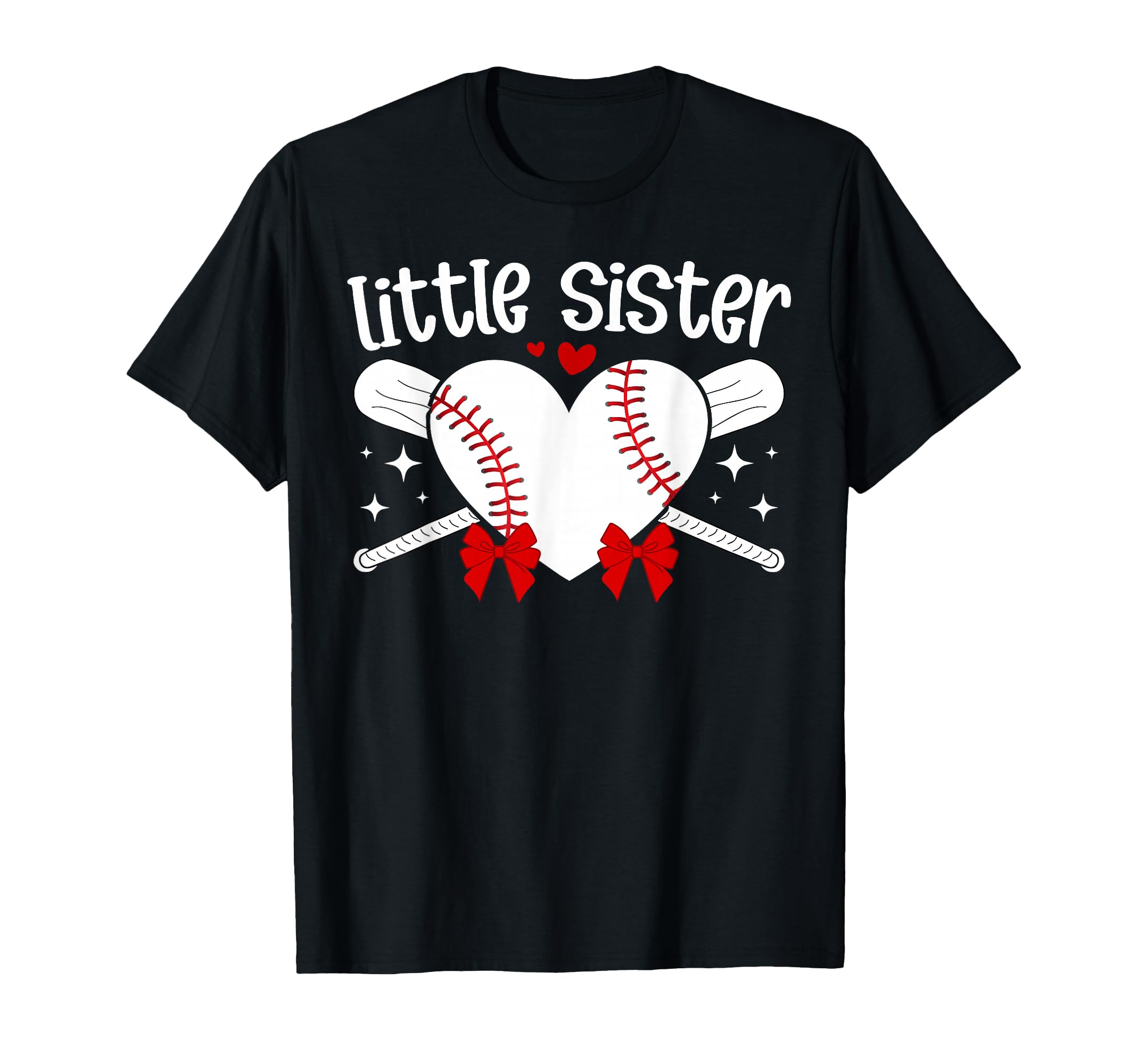 Little Sister Baseball Sister Baseball T-Shirt - Unique Graphic Men Women - T-Shirt, Sweatshirt, Hoodie