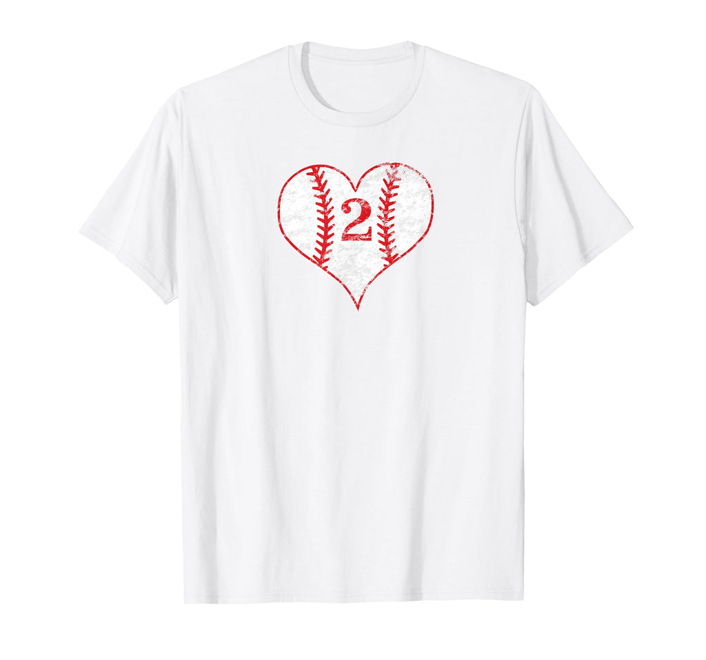 Love Baseball Mom 2 Baseball Heart T-Shirt - Unique Graphic for Adults - T-Shirt, Sweatshirt, Hoodie