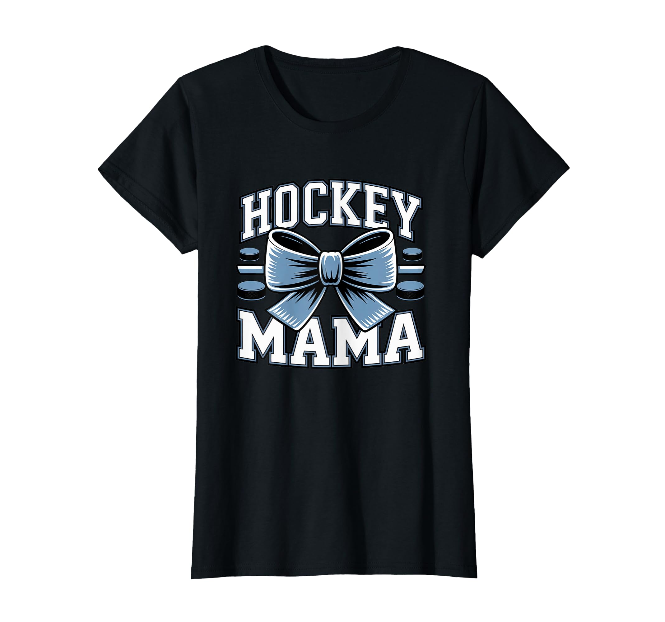 Hockey Mama Coquette Bow Game Day T-Shirt - Custom Art Print for Adults - T-Shirt, Sweatshirt, Hoodie