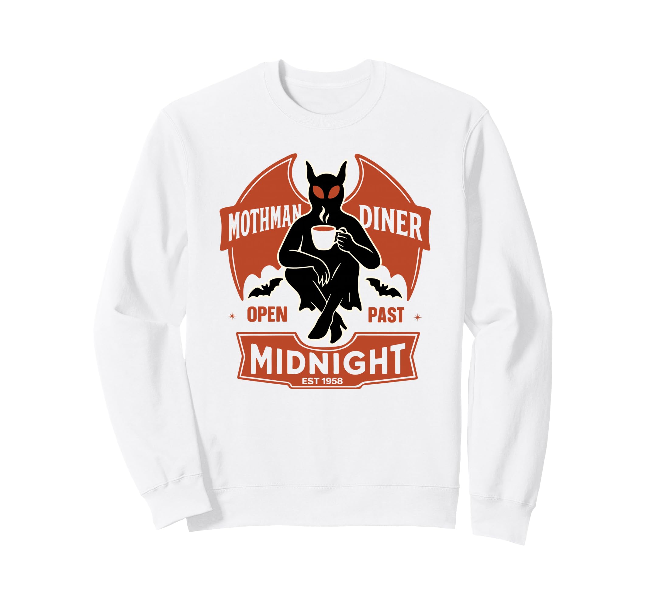 Mothman Diner Cryptid Sweatshirt - Aesthetic Graphic for Adults - T-Shirt, Sweatshirt, Hoodie