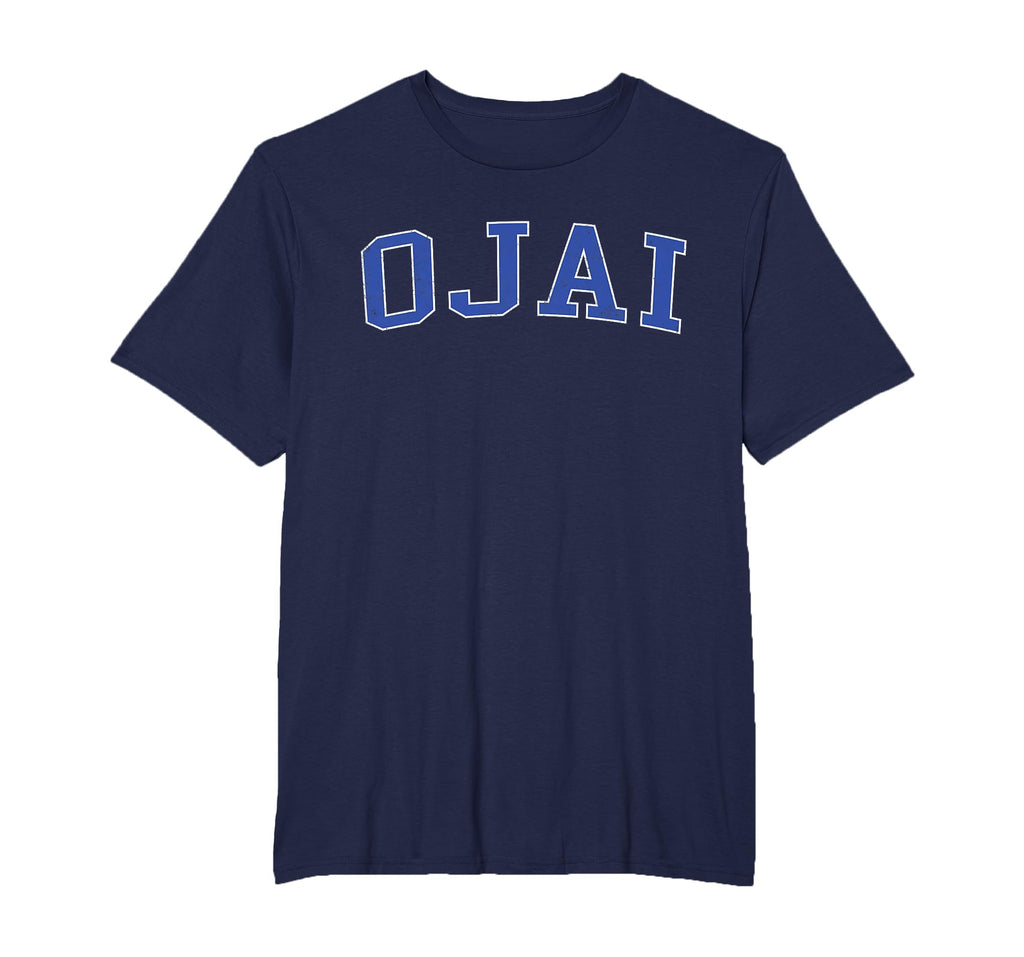 Ojai Ca Distressed Blue Varsity T-Shirt - Trendy Graphic Men Women - T-Shirt, Sweatshirt, Hoodie