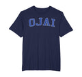 Ojai Ca Distressed Blue Varsity T-Shirt - Trendy Graphic Men Women - T-Shirt, Sweatshirt, Hoodie