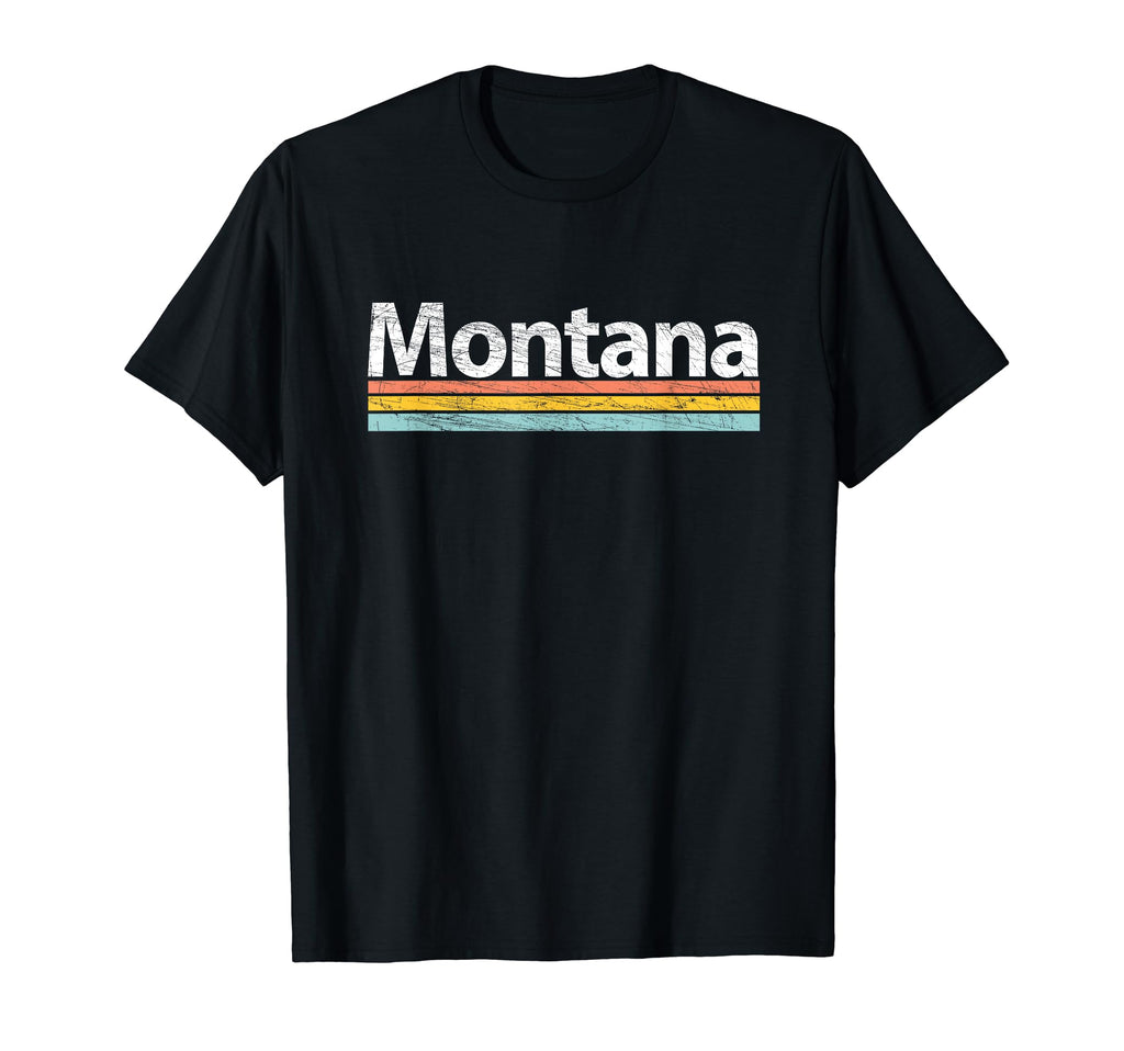 Montana Mt Worn Stripes T-Shirt - Minimalist Print for Adults - T-Shirt, Sweatshirt, Hoodie