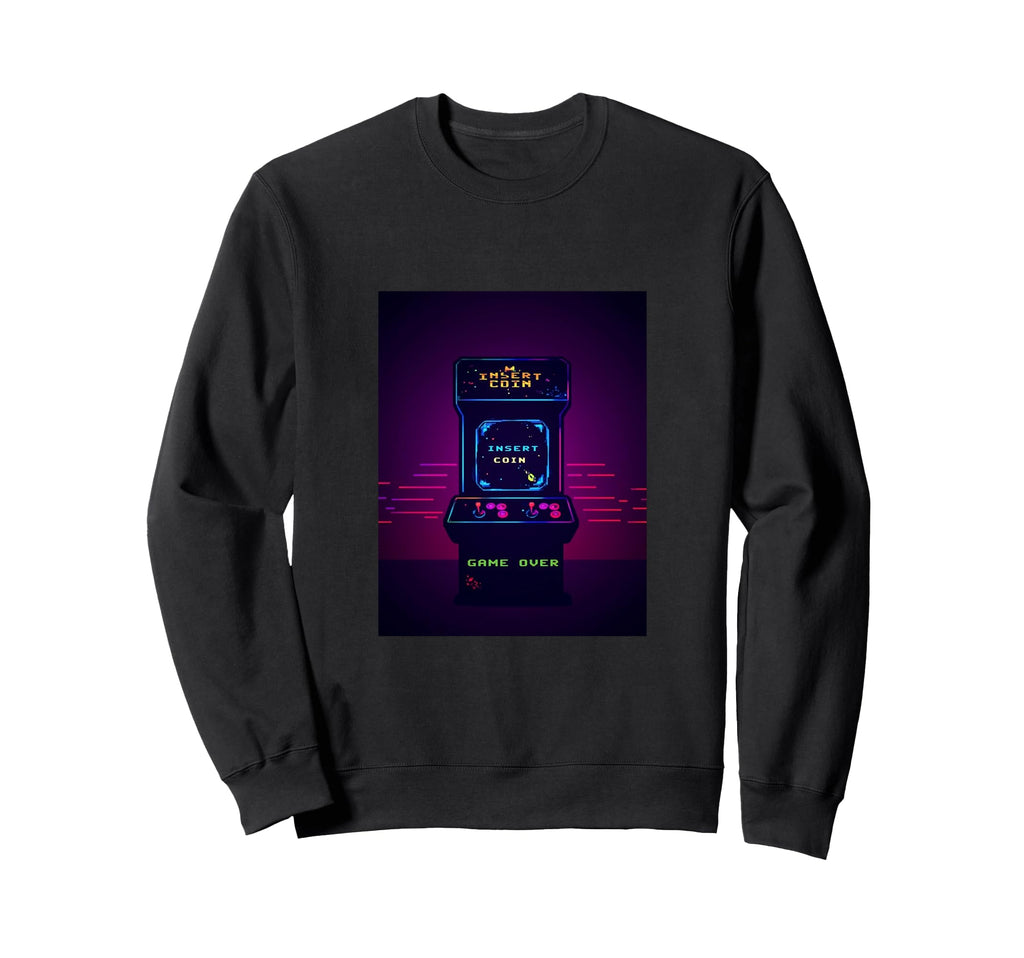 Gaming Arcade Game Over Play Sweatshirt - Fun Novelty Design Men Women - T-Shirt, Sweatshirt, Hoodie
