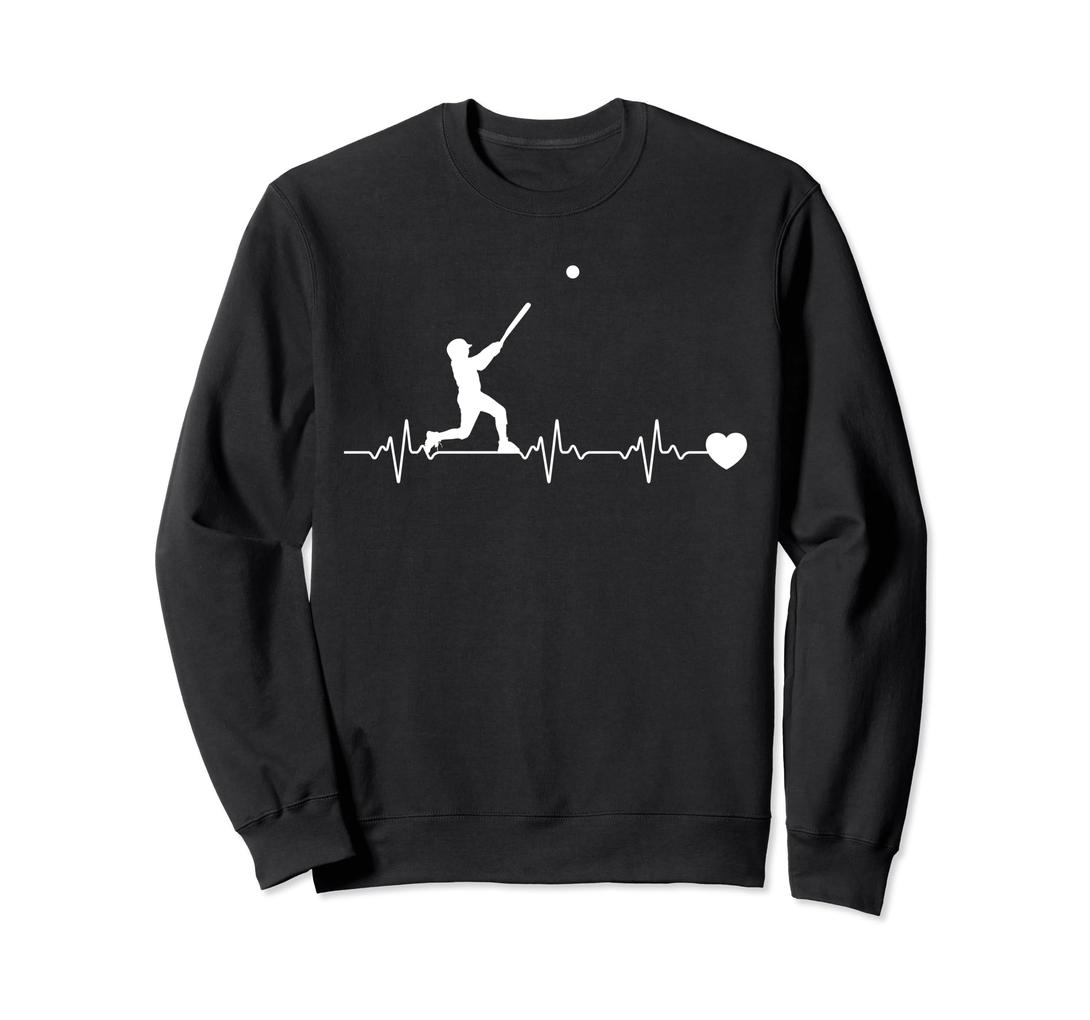 Baseball Player Heartbeat Pulse Sweatshirt - Unique Graphic for Adults - T-Shirt, Sweatshirt, Hoodie