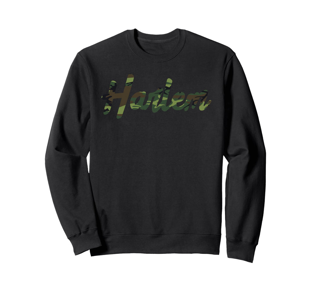 Harlem Nyc Green Camouflage Sweatshirt - Aesthetic Graphic for Adults - T-Shirt, Sweatshirt, Hoodie