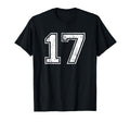 Number 17 Distressed Seventeen T-Shirt - Casual Everyday Wear Men Women - T-Shirt, Sweatshirt, Hoodie