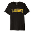 Bandon Beach Distressed Gold Varsity T-Shirt - Minimalist Print for Adults - T-Shirt, Sweatshirt, Hoodie