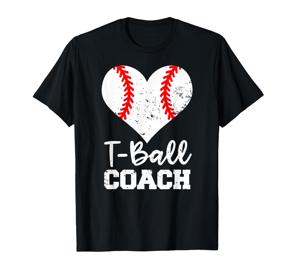 T Ball Coach Heart Funny T Ball Player T-Shirt - Minimalist Print Unisex - T-Shirt, Sweatshirt, Hoodie