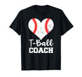T Ball Coach Heart Funny T Ball Player T-Shirt - Minimalist Print Unisex - T-Shirt, Sweatshirt, Hoodie