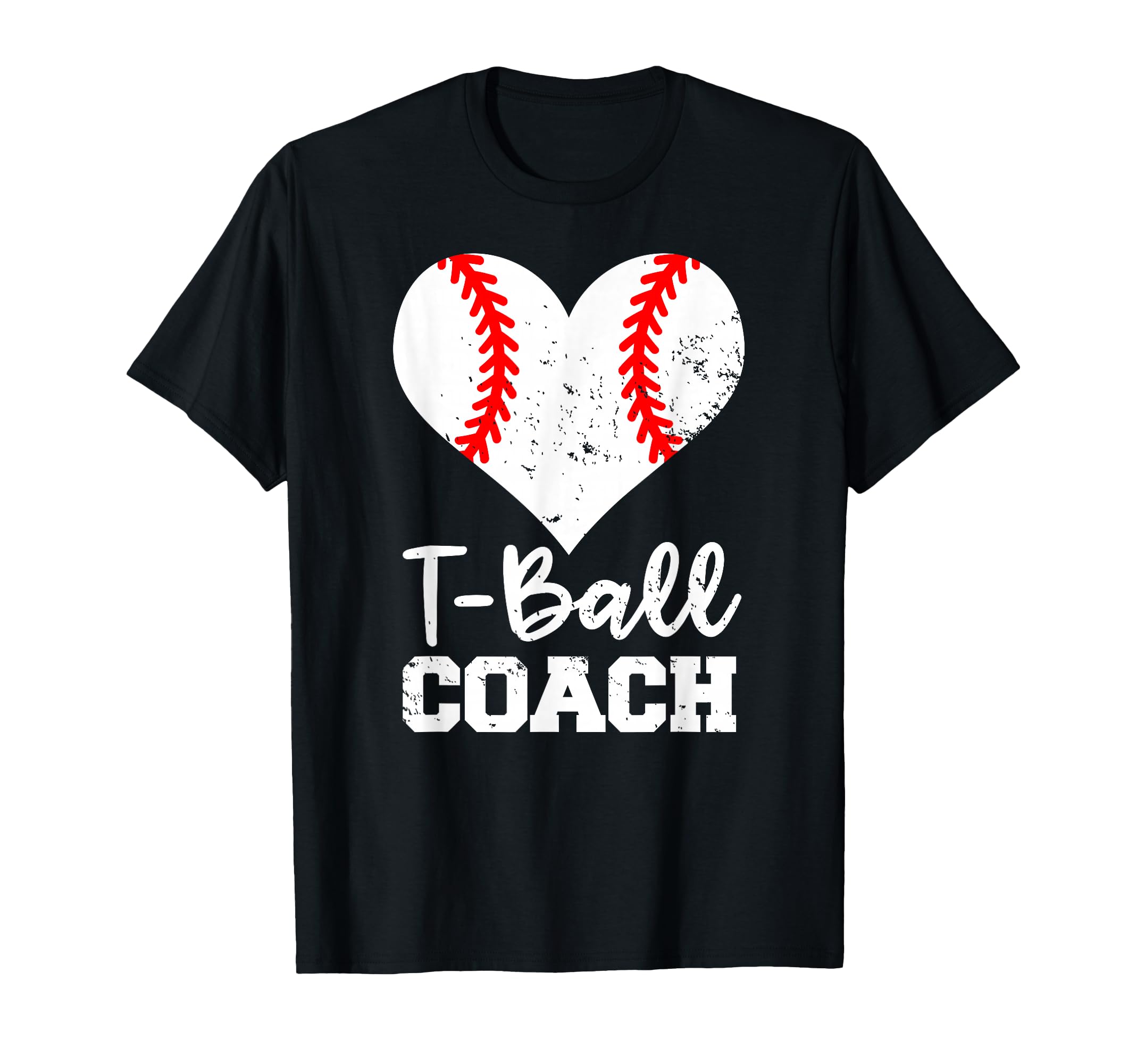 T Ball Coach Heart Funny T Ball Player T-Shirt - Minimalist Print Unisex - T-Shirt, Sweatshirt, Hoodie