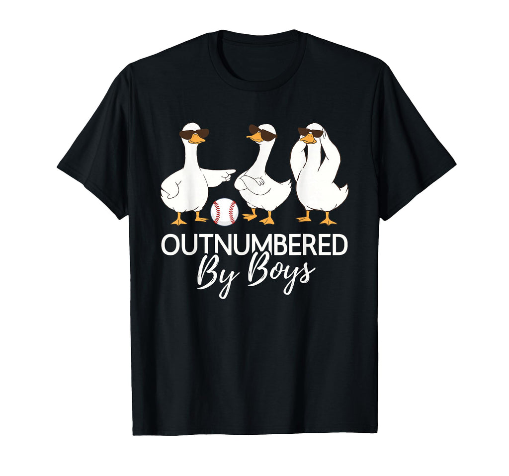 Outnumbered Baseball Funny Mom Dad T-Shirt - Minimalist Print for Adults - T-Shirt, Sweatshirt, Hoodie