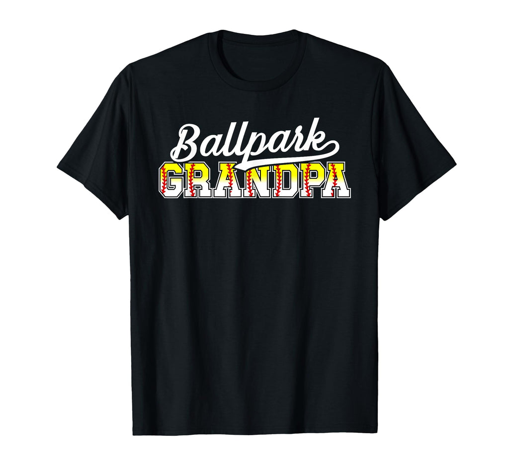 Ballpark Grandpa Baseball Softball T-Shirt - Graphic Print Men Women - T-Shirt, Sweatshirt, Hoodie