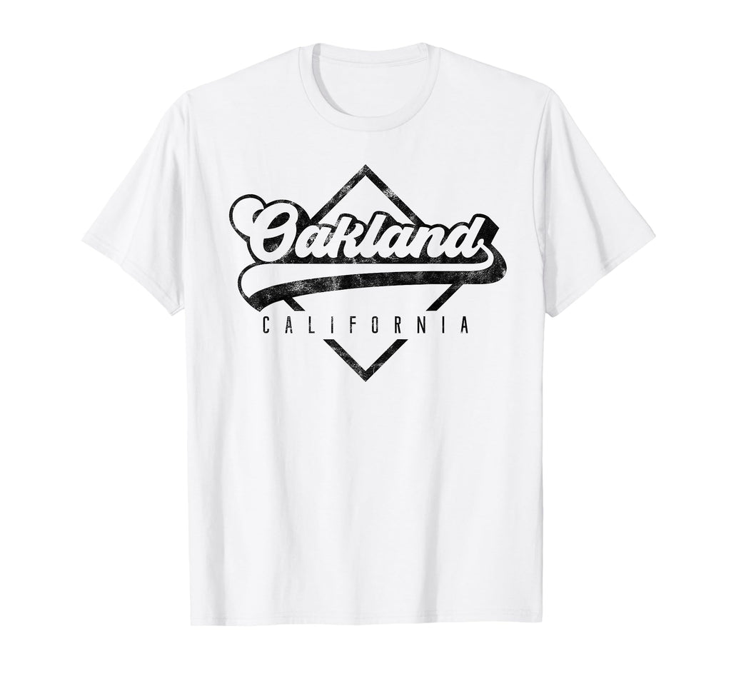 Oakland California Distressed 70S 80S T-Shirt - Minimalist Print Men Women - T-Shirt, Sweatshirt, Hoodie