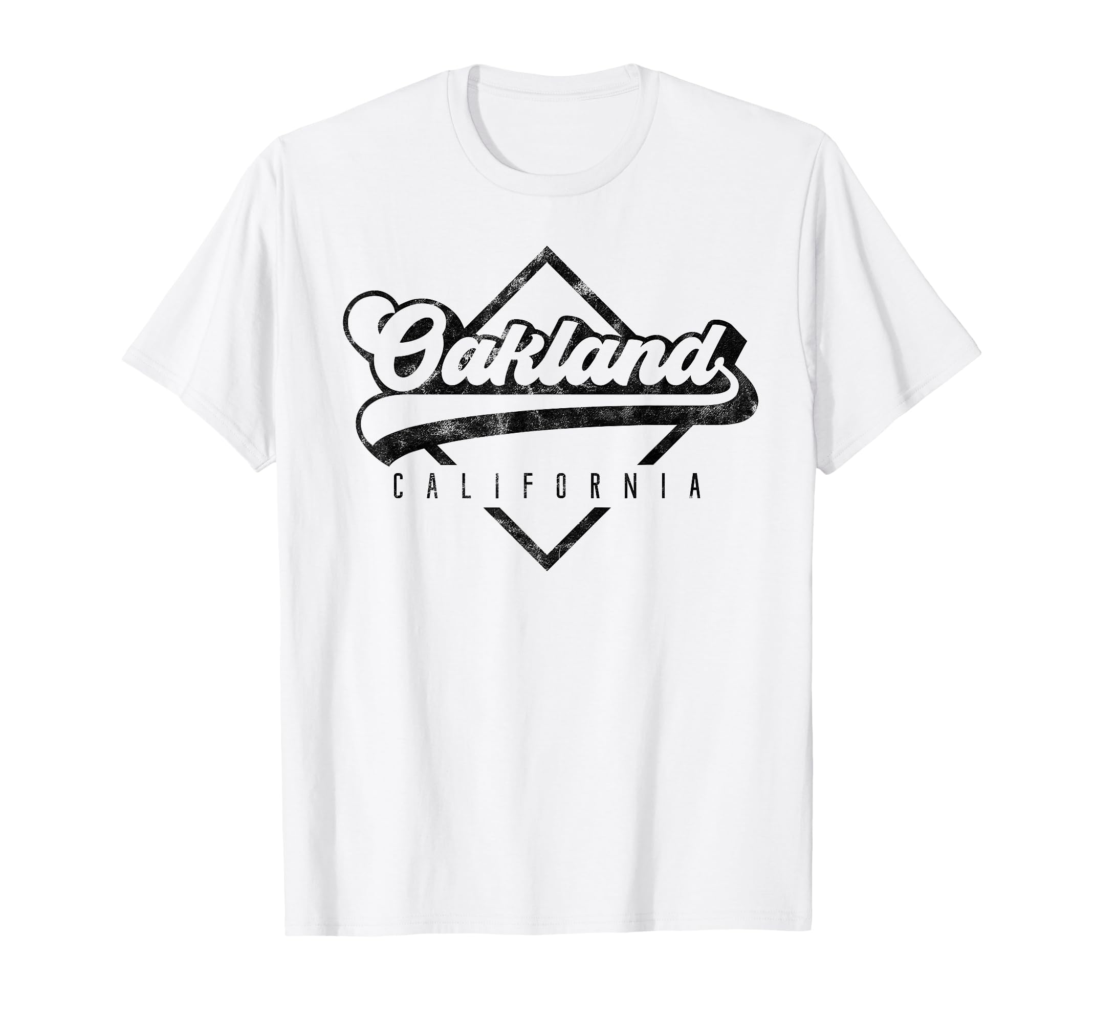 Oakland California Distressed 70S 80S T-Shirt - Minimalist Print Men Women - T-Shirt, Sweatshirt, Hoodie