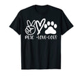 Dog Moms Peace Love Dogs Pet Owner Gift T-Shirt - Trendy Graphic Unisex - T-Shirt, Sweatshirt, Hoodie