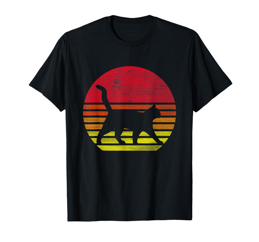 Cat Silhouette Sunset T-Shirt - Trendy Graphic for Adults - T-Shirt, Sweatshirt, Hoodie