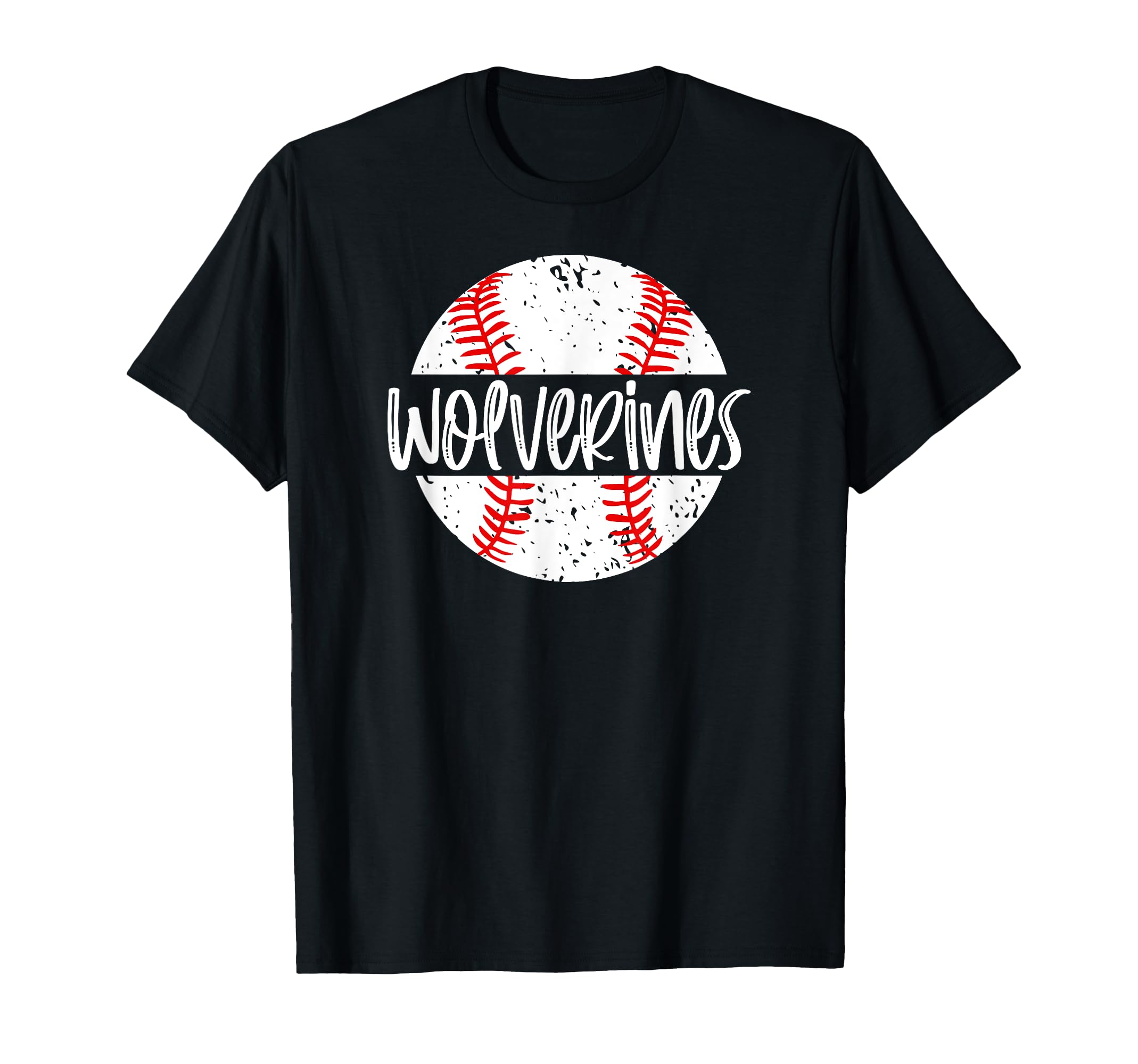 Wolverines Baseball Team Mascot School T-Shirt - Trendy Graphic Unisex - T-Shirt, Sweatshirt, Hoodie